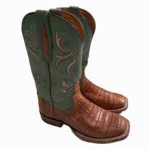 Women’s Tony Lama Teal and Brown Western Boots
